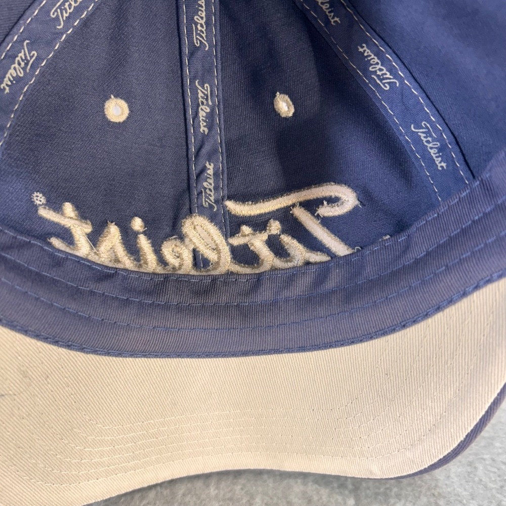 Titleist Script Logo Mens Blue Titleist Golf Hat Adjustable Cotton OSFM - Picture 8 of 12